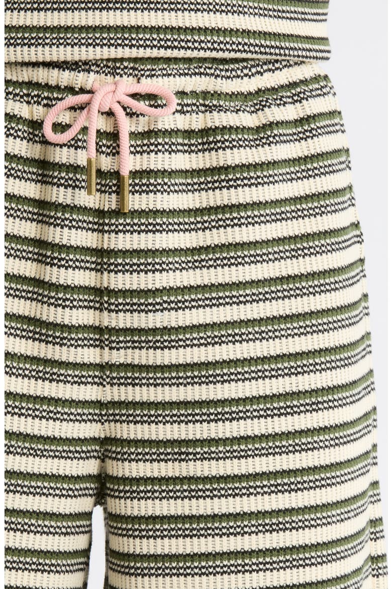 Speak Striped Knit Shorts, Alternate, color, OLIVE