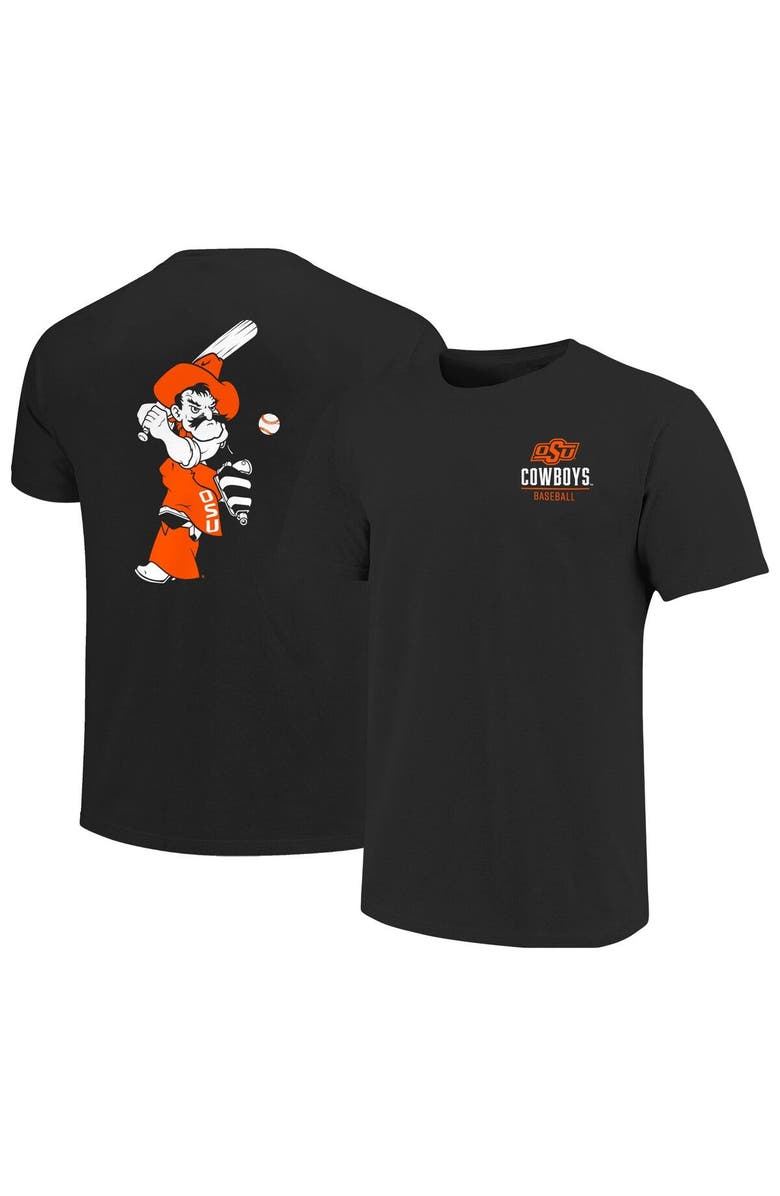 IMAGE ONE Men's Black Oklahoma State Cowboys Baseball 2-Hit T-Shirt, Main, color,