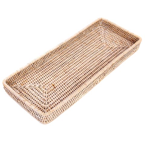 Artifacts Rattan Rectangular Vanity Tray
