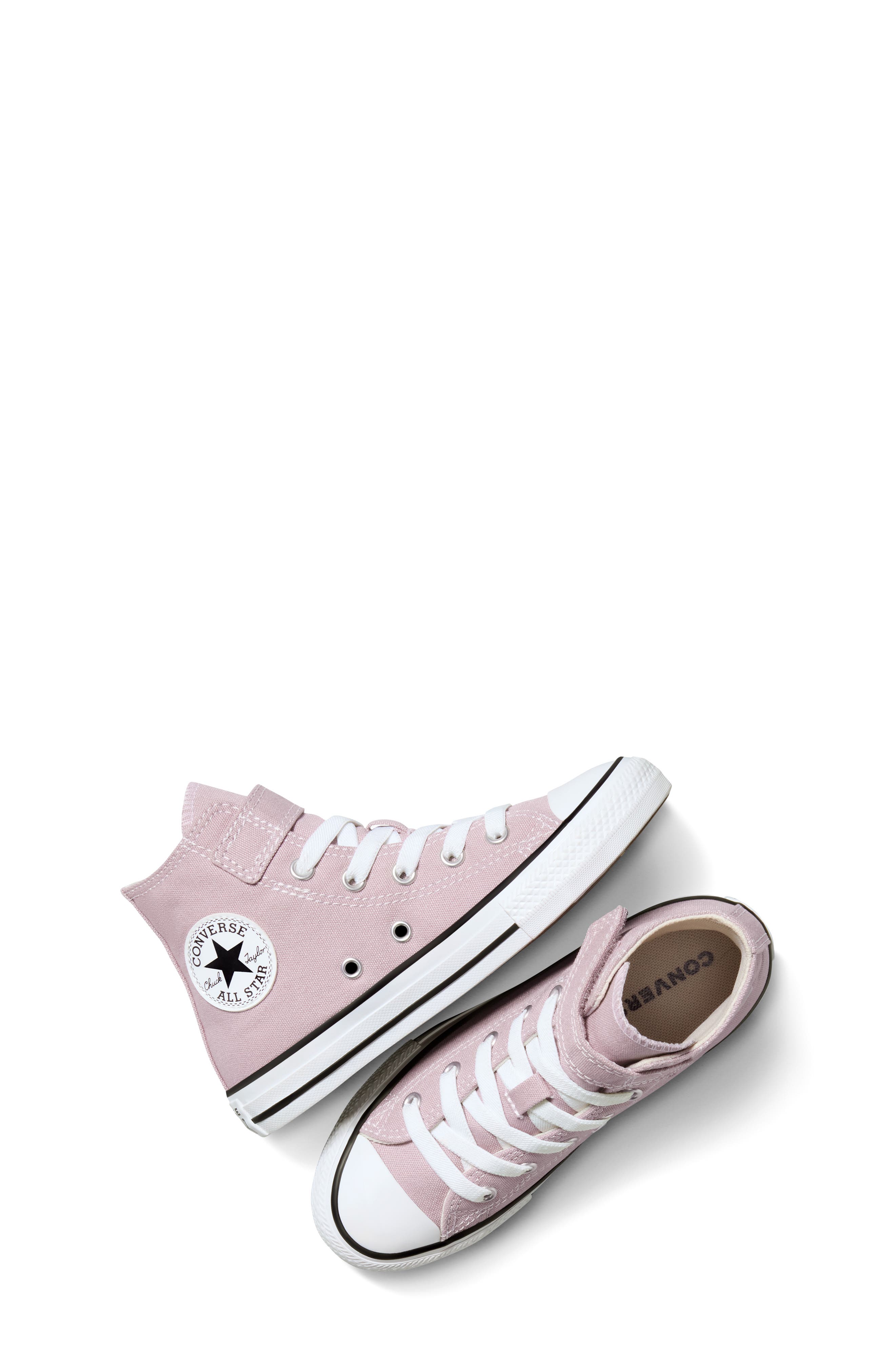 Converse Kids
 Chuck Taylor<sup
®</sup
 All Star<sup
®</sup
 Easy-On High Top Sneaker, Alternate, color, Altitude Lilac