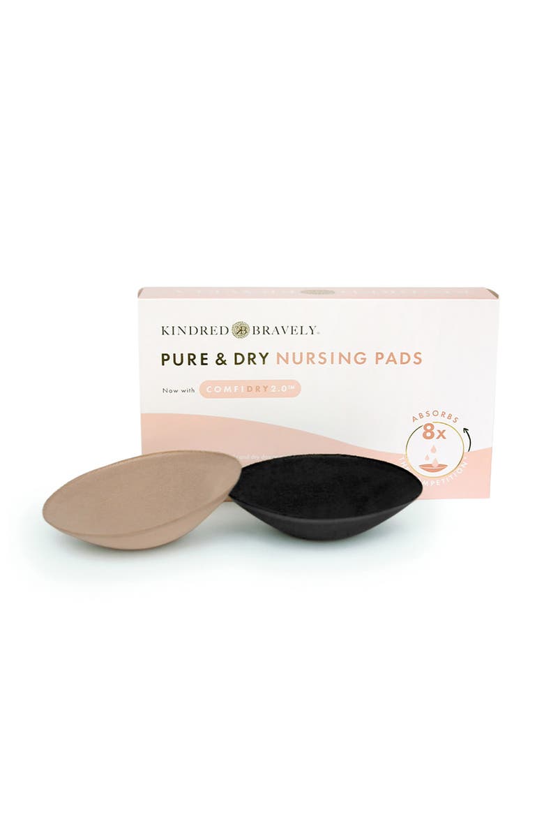 Ultra Absorbent 4-Pack Washable Breast Pads, Alternate, color, BLACK/ BEIGE