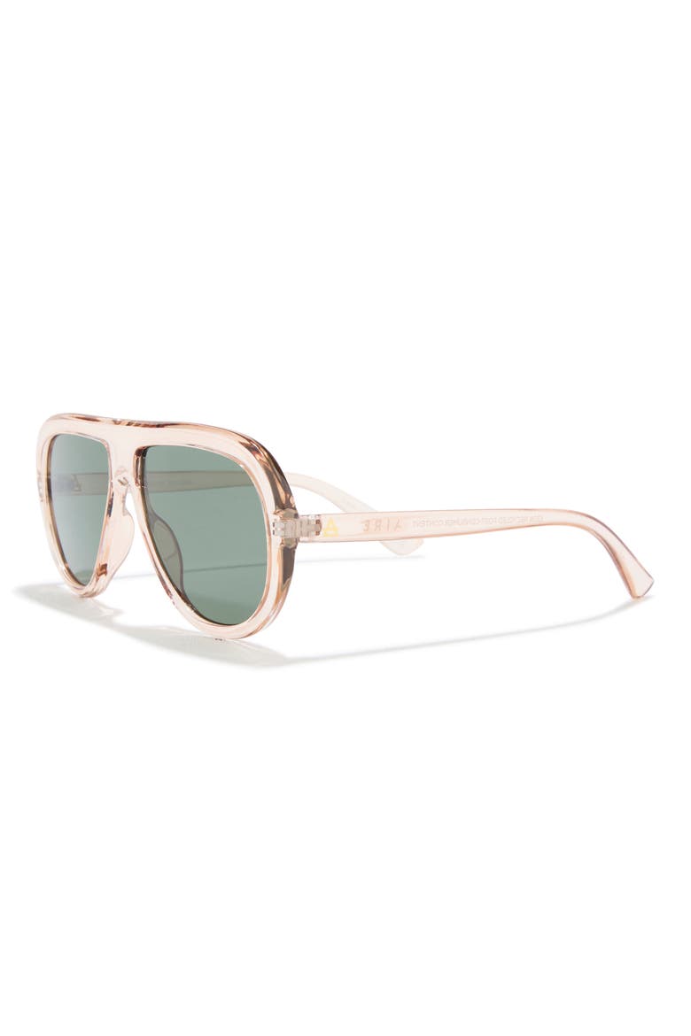 Cadent 54mm Aviator Sunglasses, Alternate, color, STONE / GREEN MONO