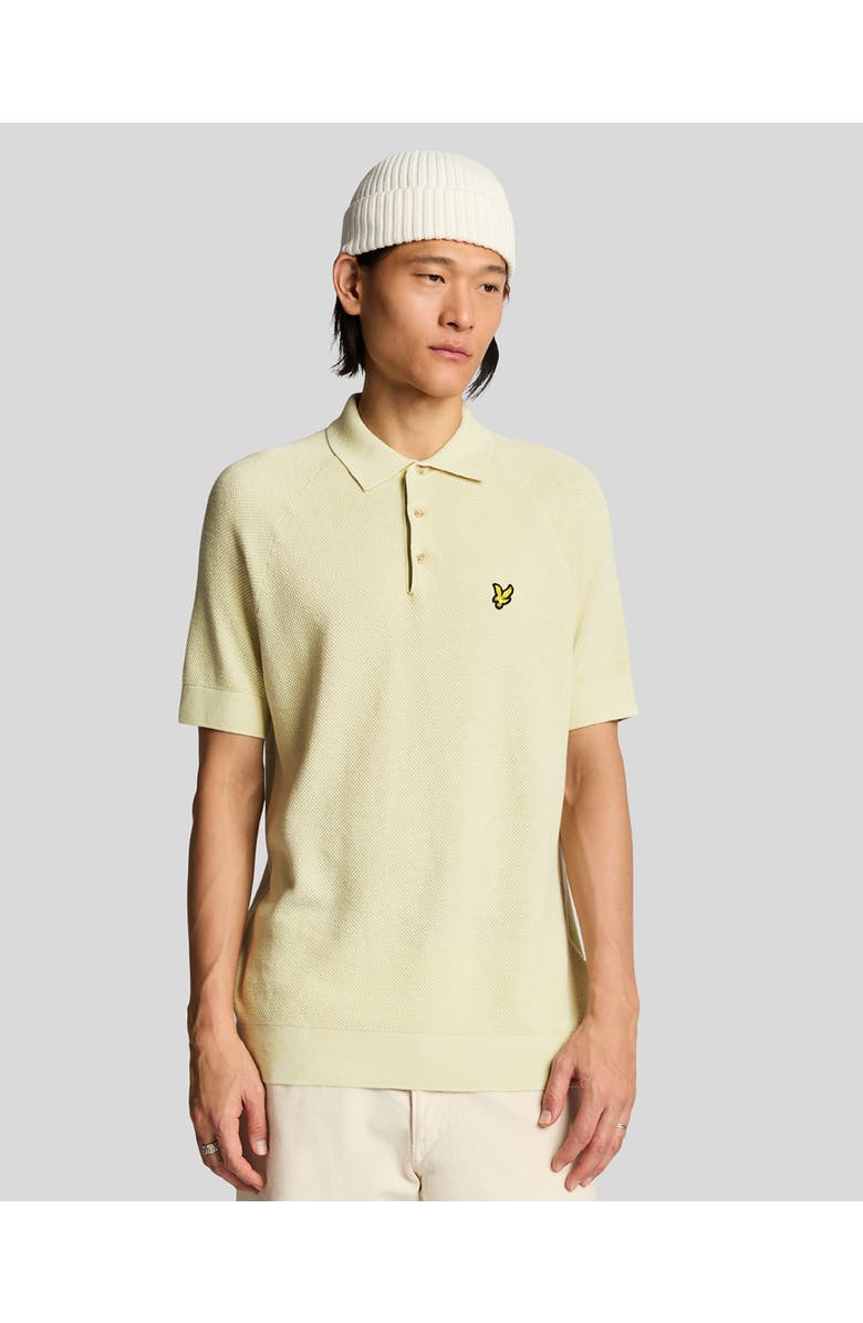 Lyle & Scott Linen Blend Knitted Polo, Alternate, color, Luna