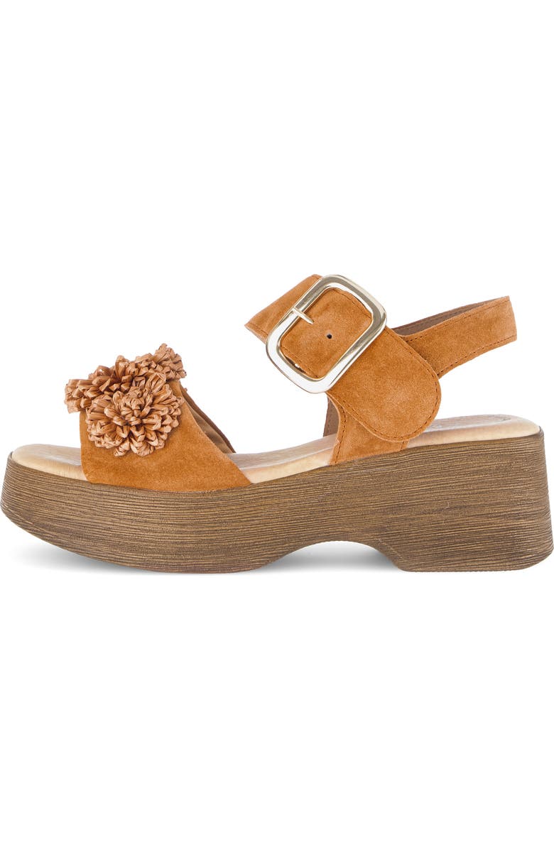 Gabor Raffia Appliqué Platform Sandal, Alternate, color, Valley