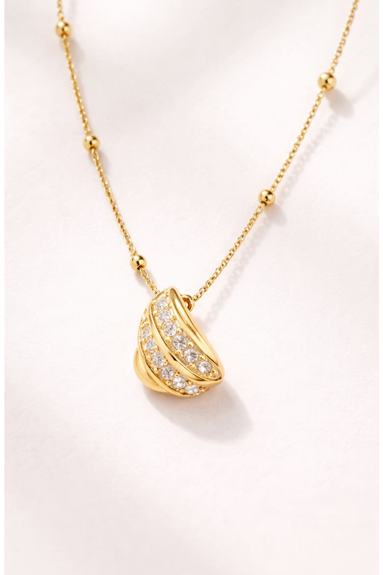 Twerto Mini Necklace In Gold & Crystals, Alternate, color, Gold