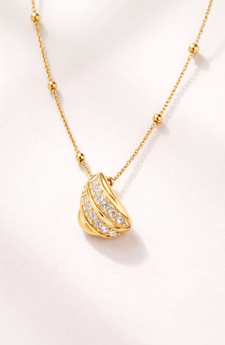 YOJ Twerto Mini Necklace In Gold & Crystals, Alternate, color, Gold