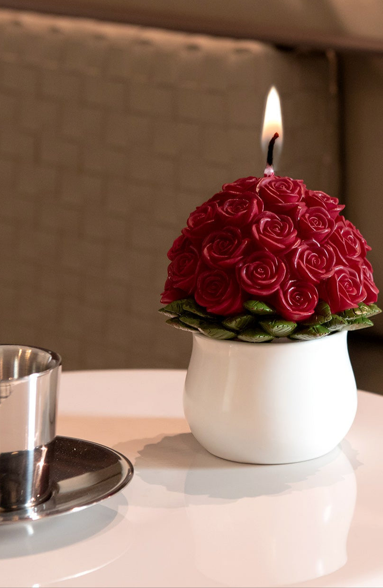 Southlake gifts Rose Bouquet Scented Candle, Alternate, color, Dark Red Rose