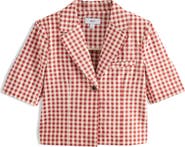 NEXT Gingham Button-Up Short Sleeve Shirt