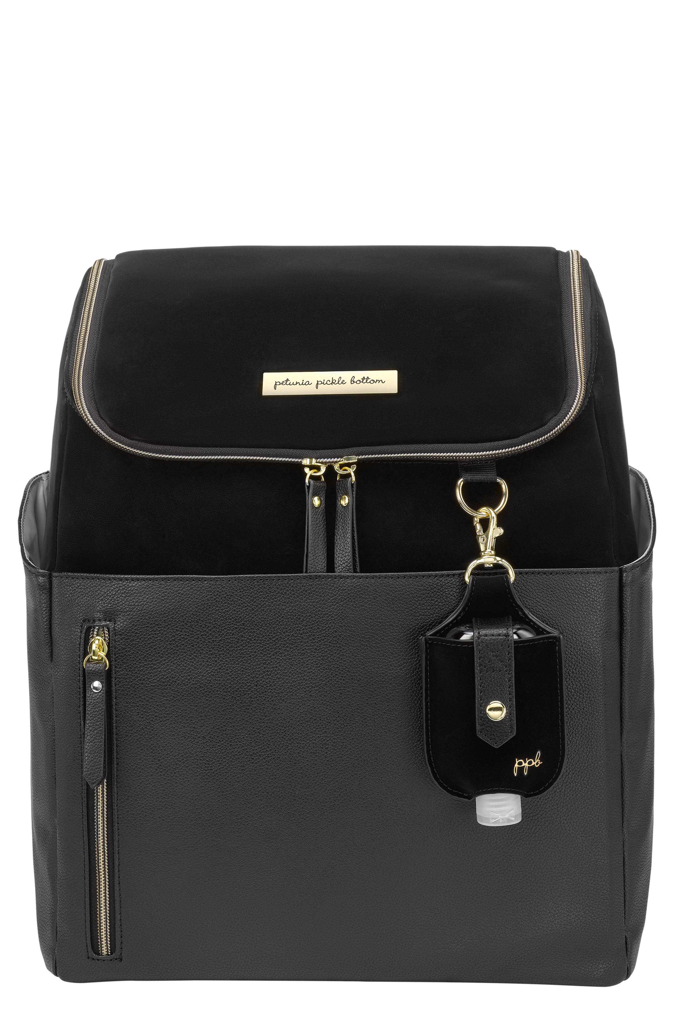 Petunia Pickle Bottom Tempo Diaper Backpack, Main, color, Black