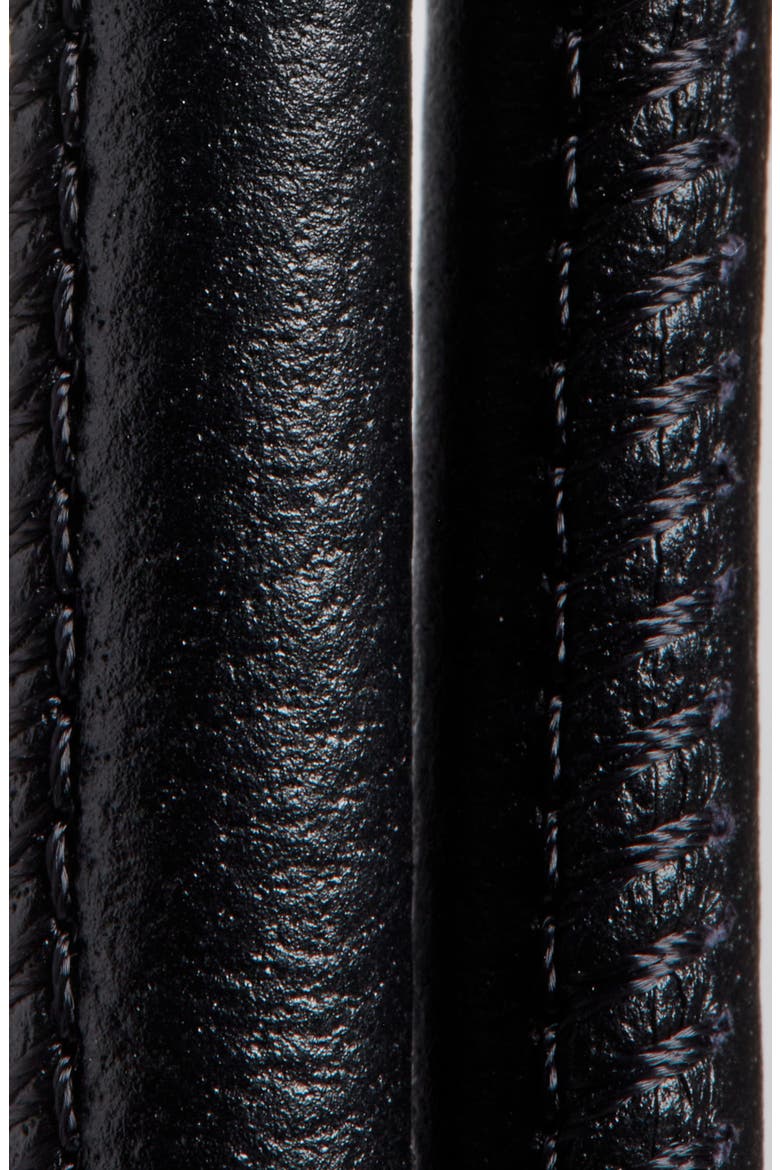 Silvia Leather Belt, Alternate, color, BLACK/ GOLD