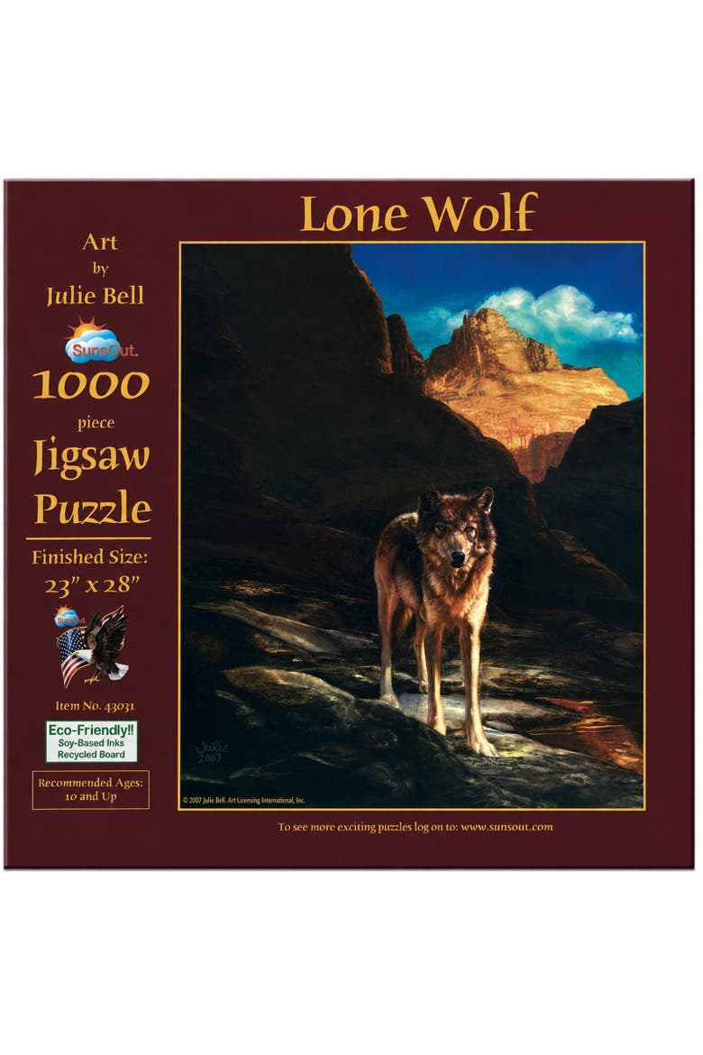 Lone Wolf 1000 piece Jigsaw Puzzle for Adults, Alternate, color, Multicolor