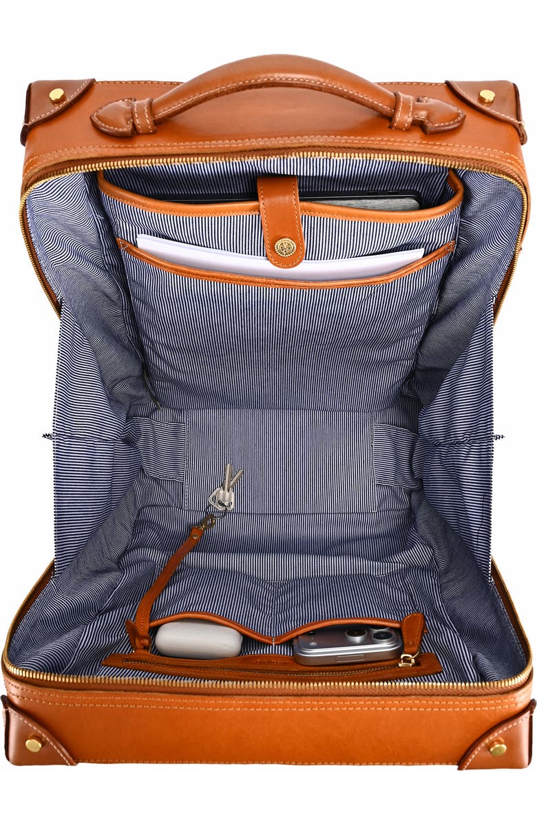 OLD TREND Speedwell Small Leather Trunk Backpack, Alternate, color, Caramel