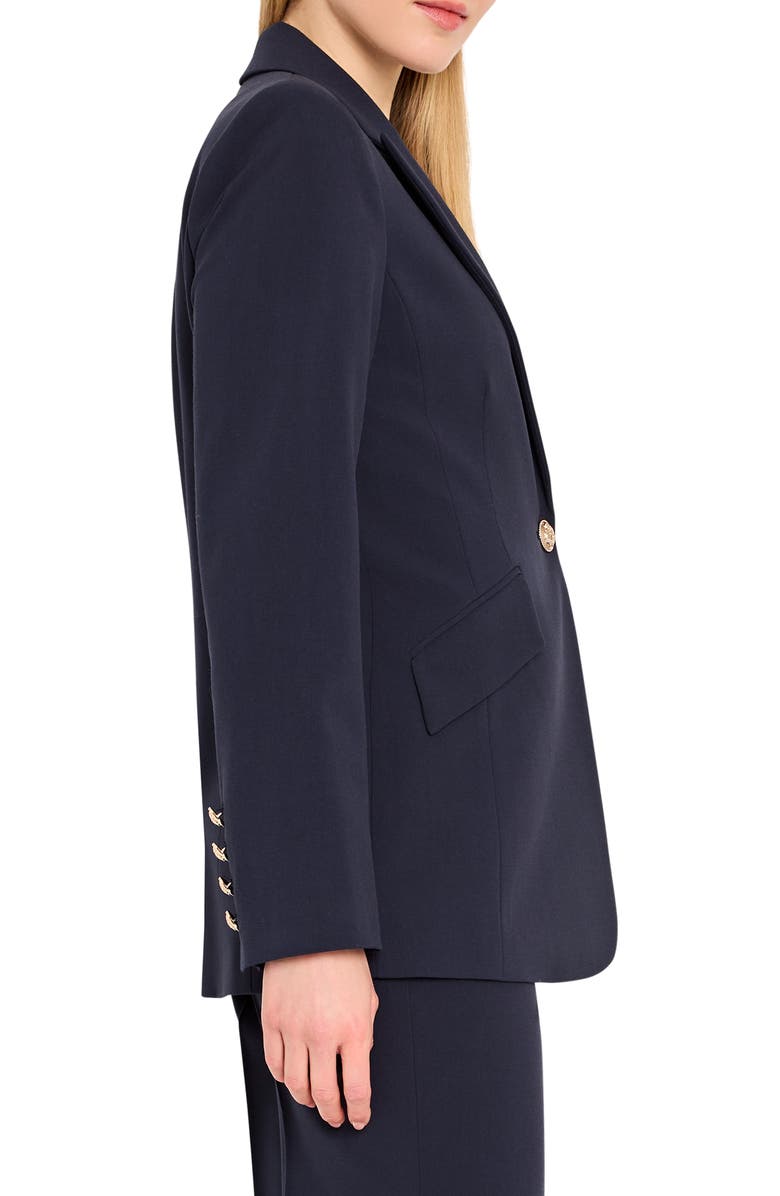 Tahari ASL One Button Jacket, Alternate, color, New Navy