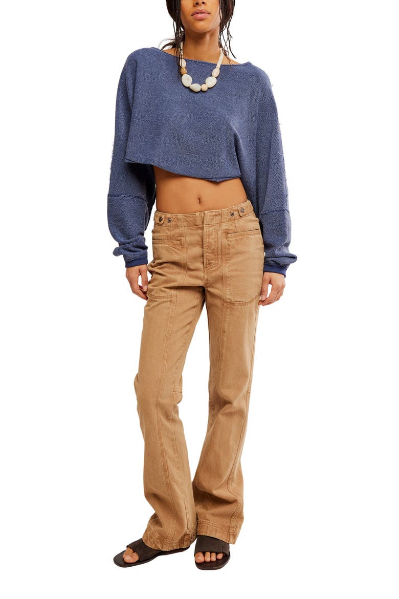 We The Free To the East Crop Sweatshirt, Alternate, color, NAVY ACADEMY