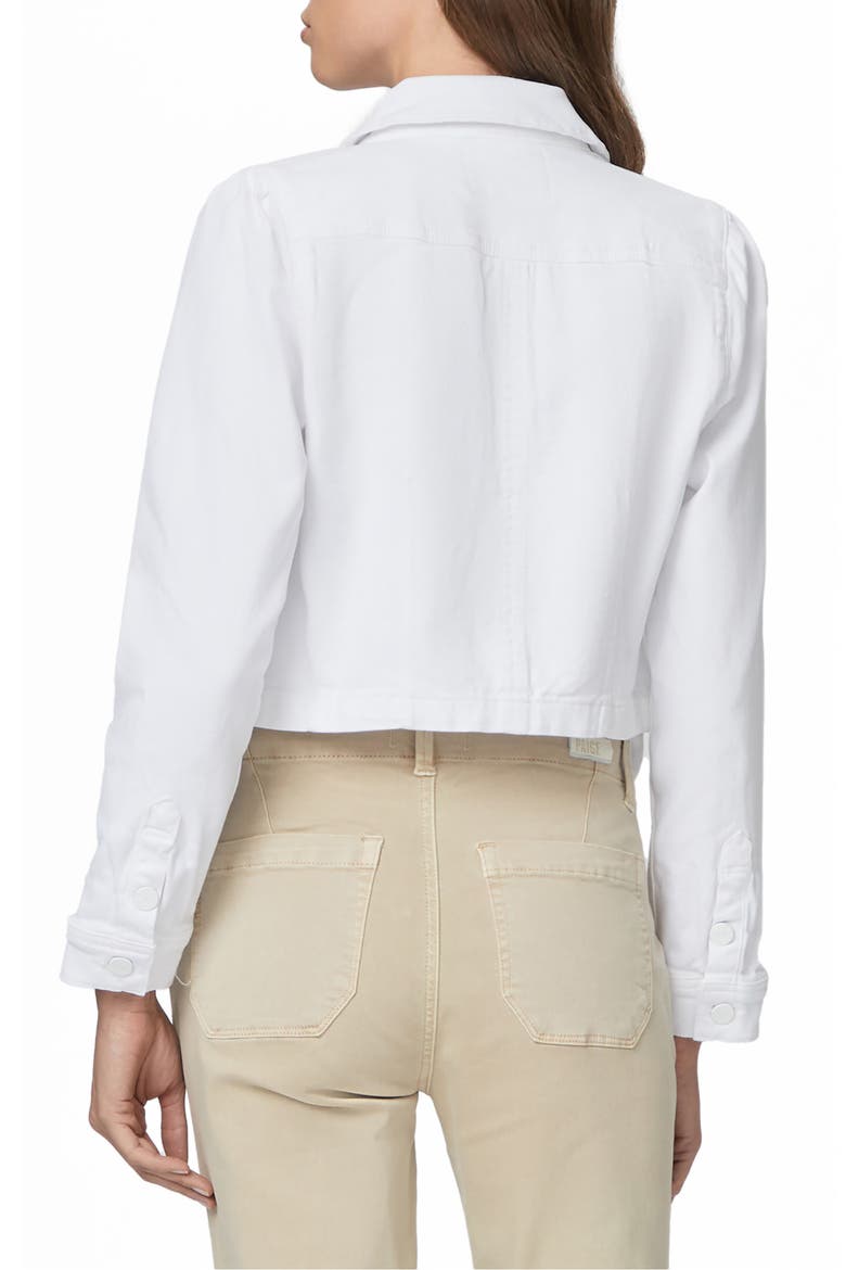 Pacey Crop Denim Jacket, Alternate, color, CRISP WHITE