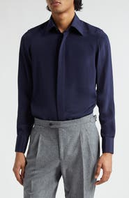 Thom Sweeney Lecce Silk Dress Shirt