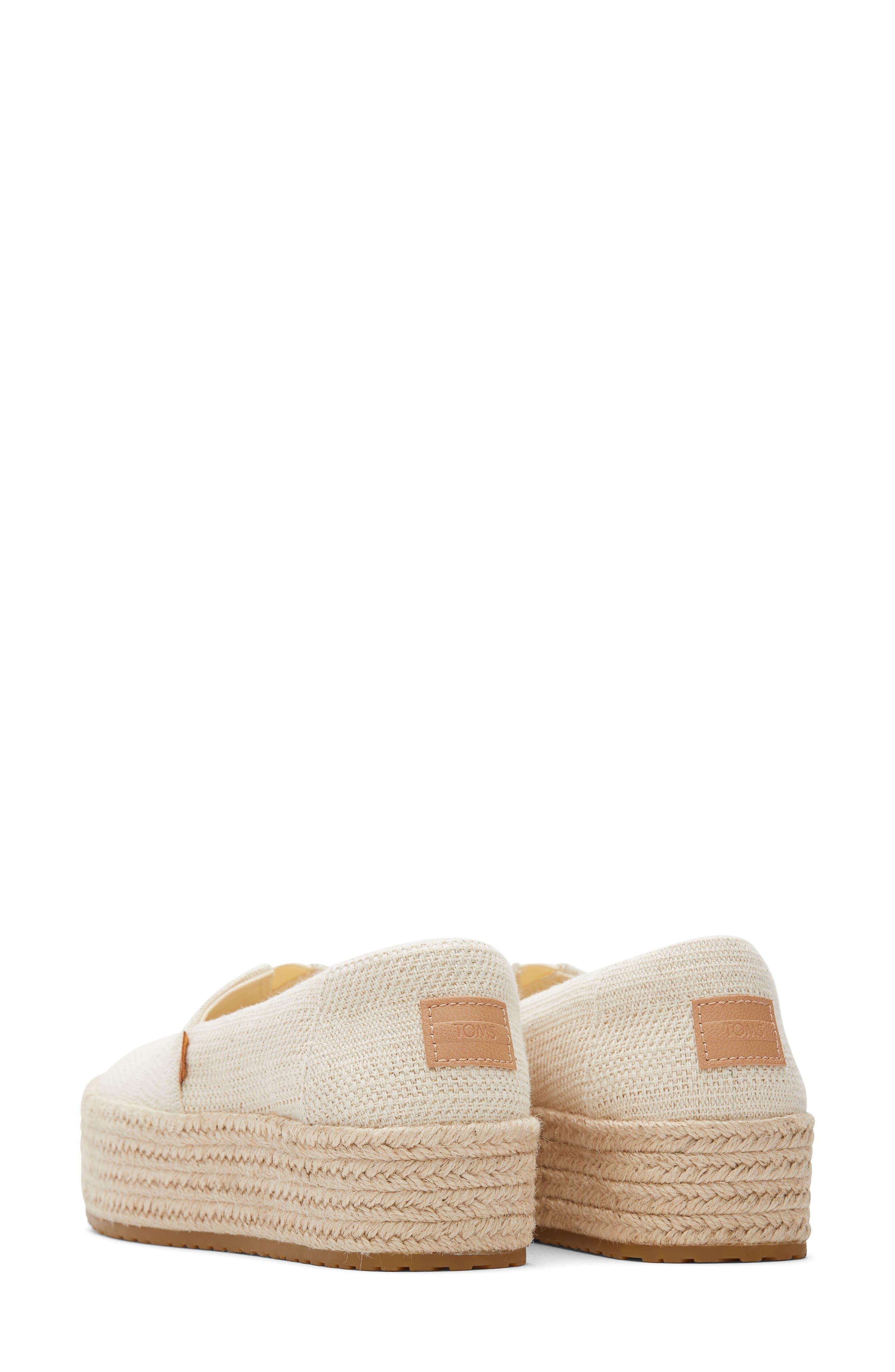 TOMS Valencia Platform Espadrille, Alternate, color, Light Natural