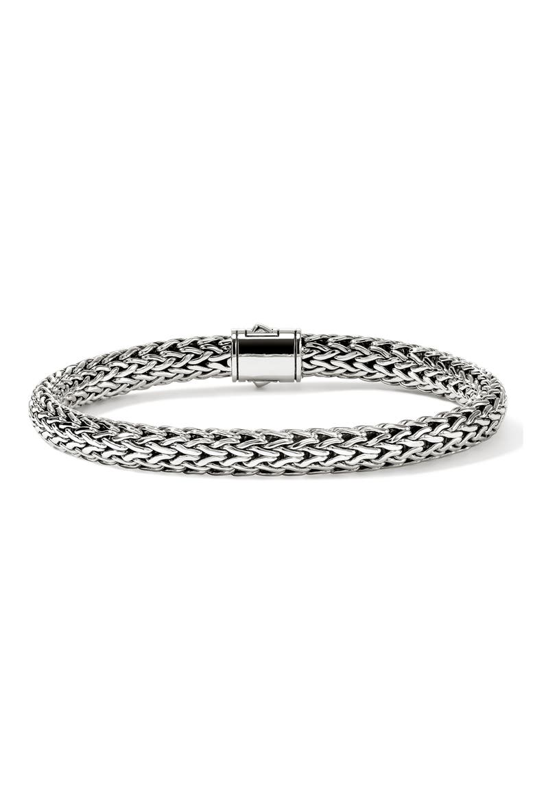 Icon Bracelet, Diamonds, 6.5mm, Alternate, color, SILVER