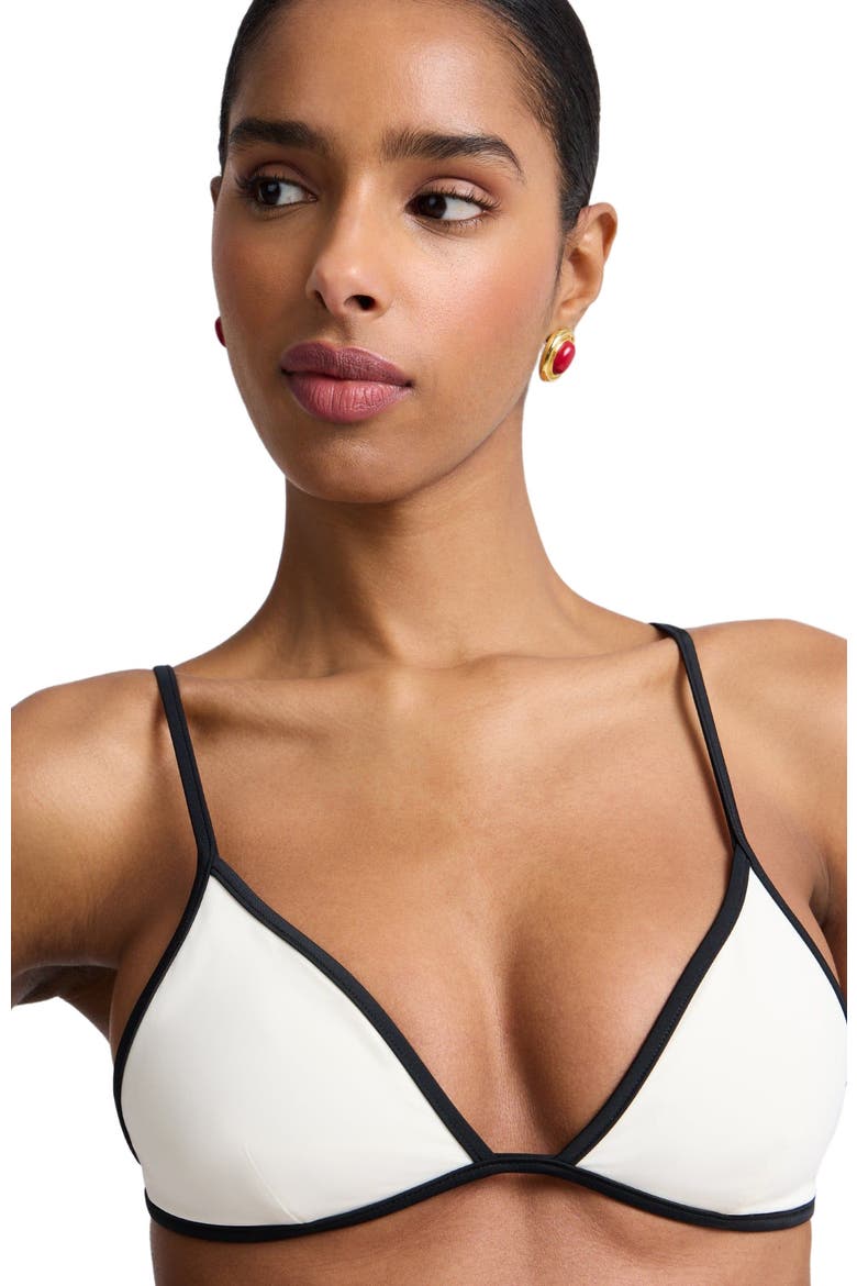 Aimee String Bikini Top, Alternate, color, Egret/Black