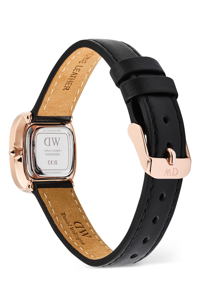 Daniel Wellington Margot Sheffield Unitone Leather Strap Watch, 24mm x 26mm, Alternate, color, Rose Gold