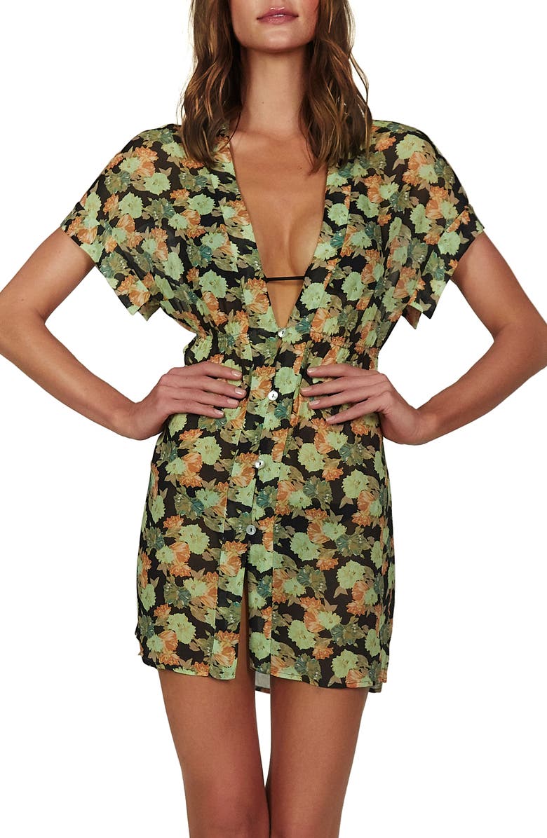 ViX Paula Hermanny ViX Swimwear Beatrice Fiji Cover-Up Caftan, Main, color,