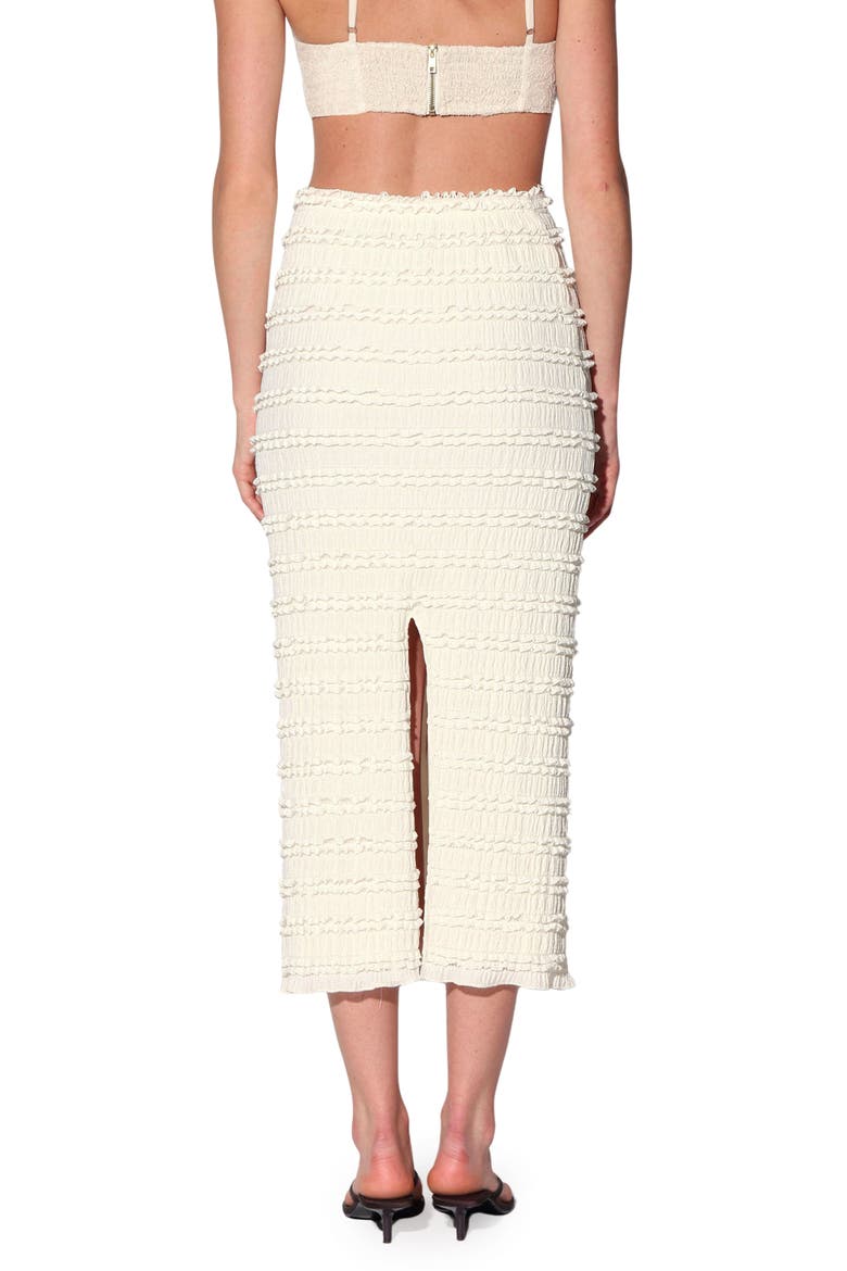 Roya Ruffle Midi Skirt, Alternate, color, CREAM LACE