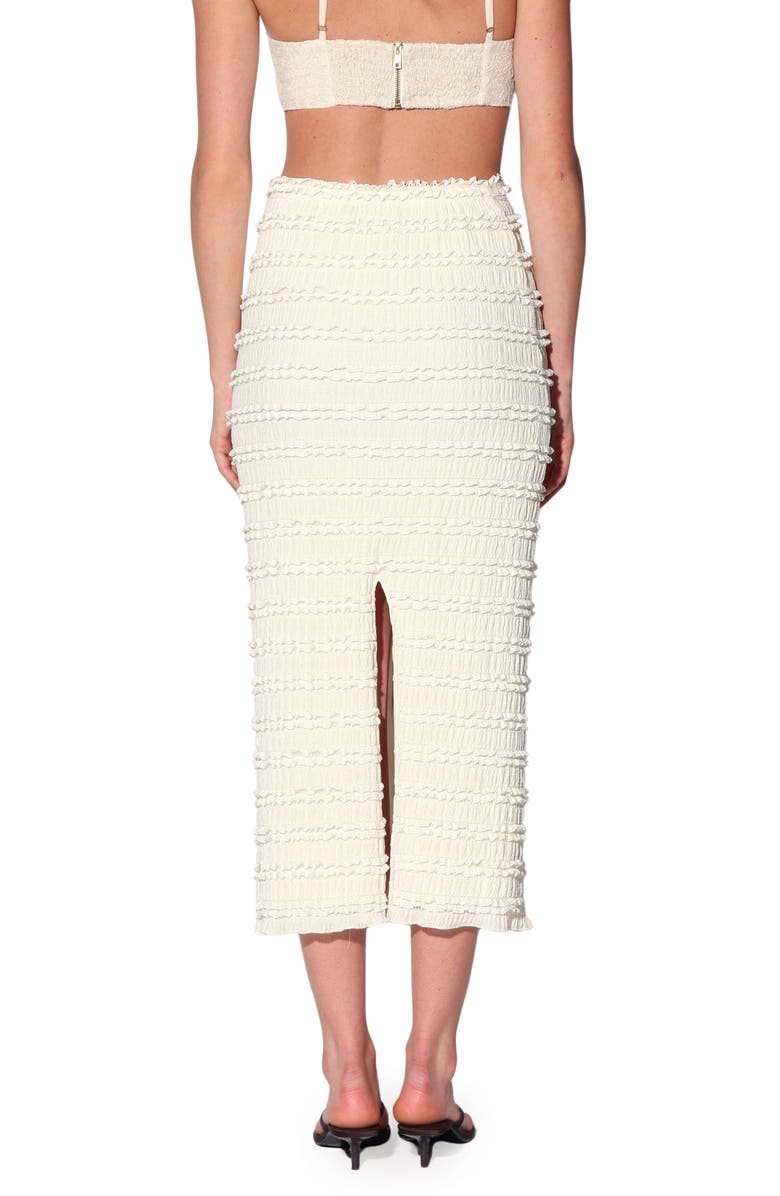 Walter Baker Roya Ruffle Midi Skirt, Alternate, color, Cream Lace