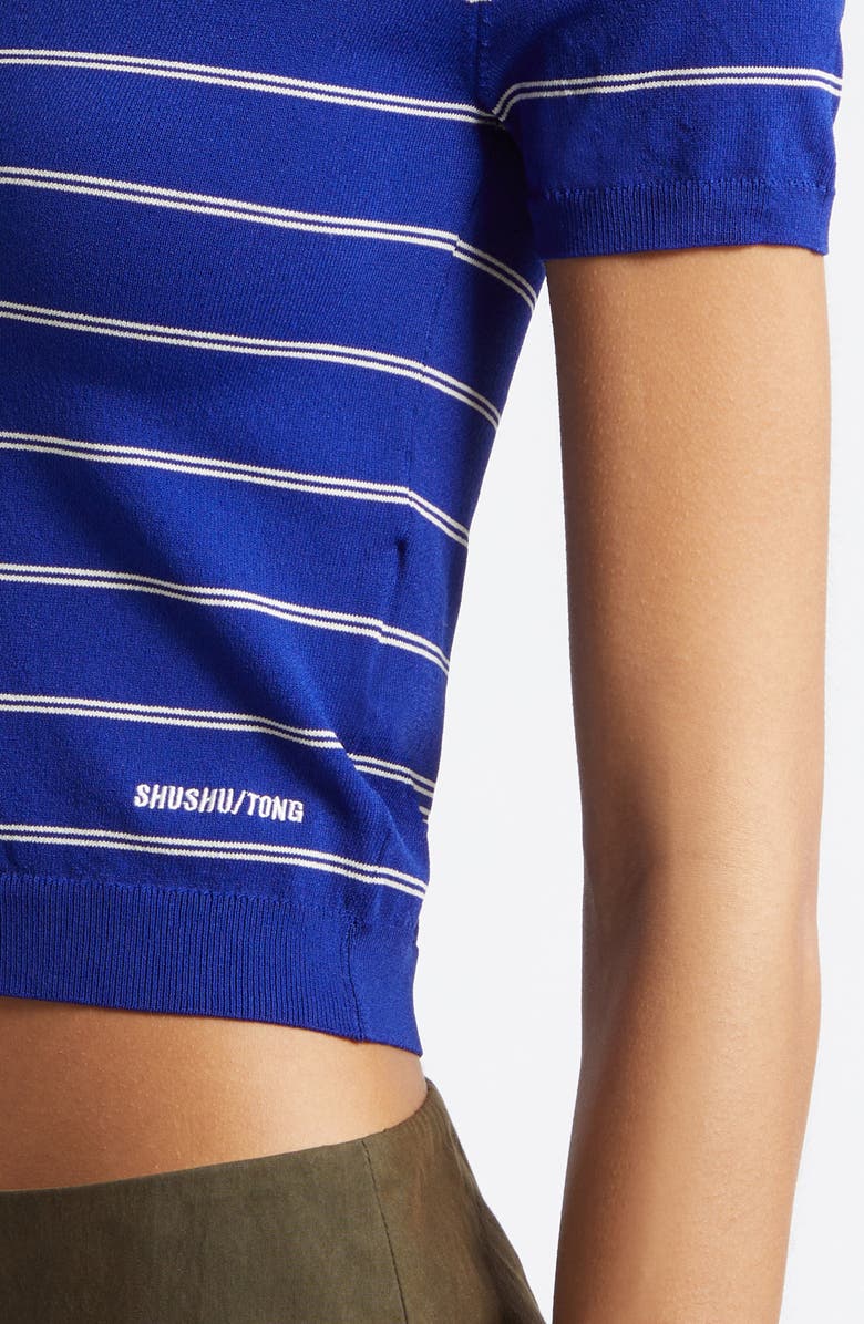 Shushu/Tong Stripe Polo, Alternate, color, Navy Blue
