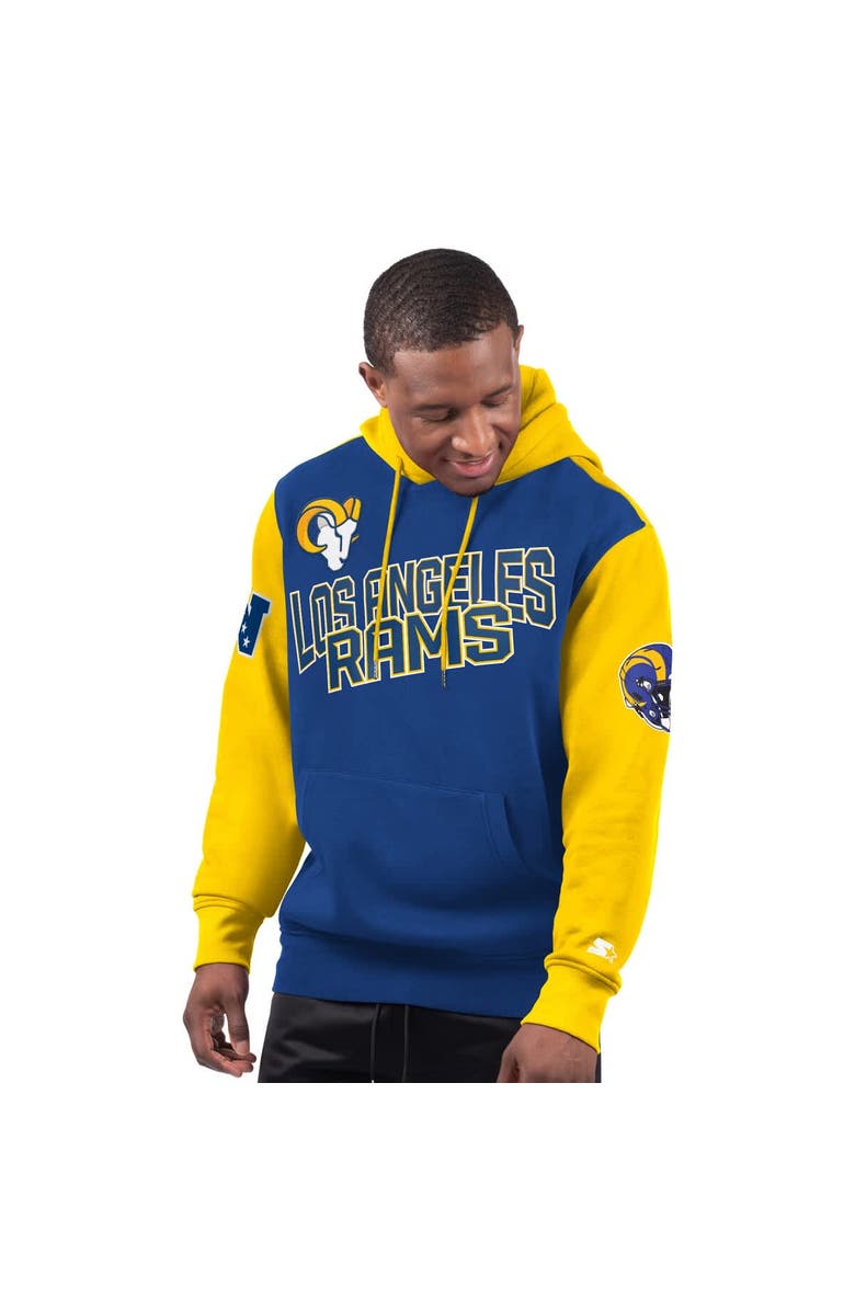 STARTER Men's Starter Royal Los Angeles Rams Extreme Pullover Hoodie, Main, color, Royal