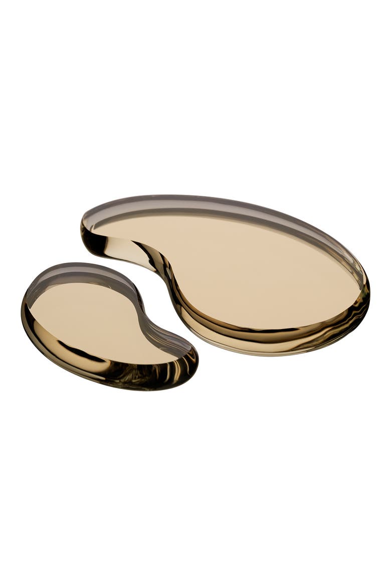 Tears of Joy Set of 2 Glass Art Pieces, Main, color, GOLD