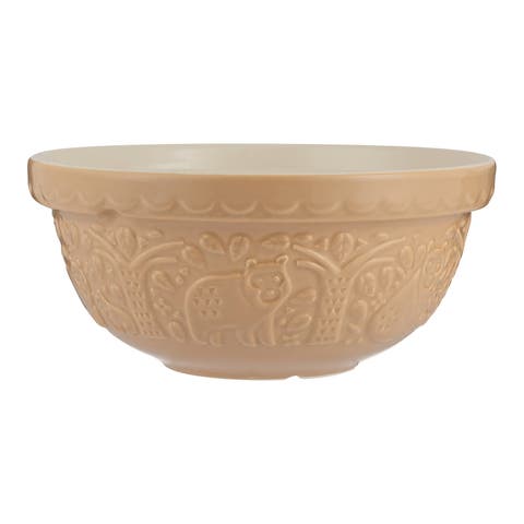 In The Forest Bear Size 24 Mixing Bowl, Cane, 2.15 Quart