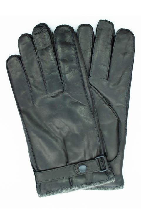 Nappa Leather Belted Gloves