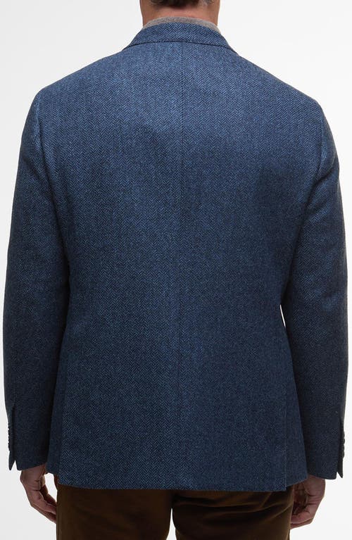 Barbour Firth Moons Wool Herringbone Sport Coat In Blue
