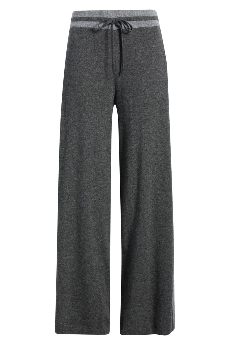 Nyla Cashmere Wide Leg Pants, Alternate, color, CHARCOAL