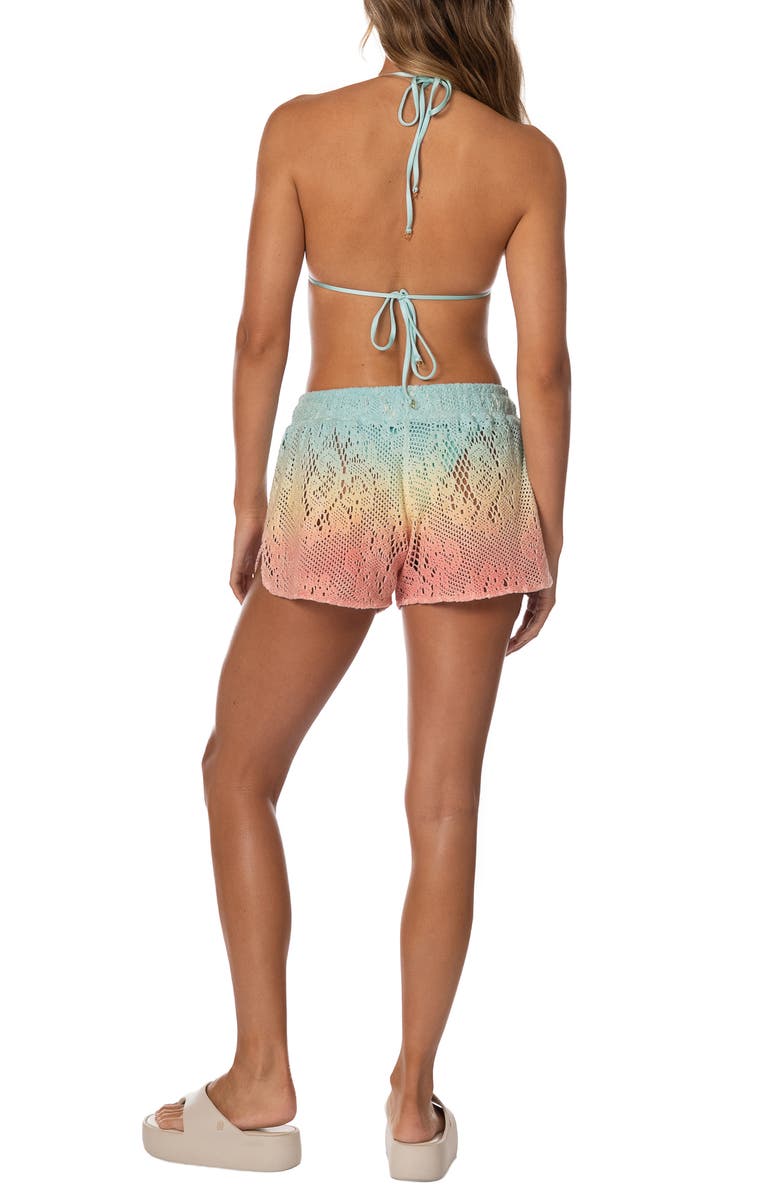 Maaji Pendiente Ryto Cover-Up Shorts, Alternate, color, Light/ Pastel Blue