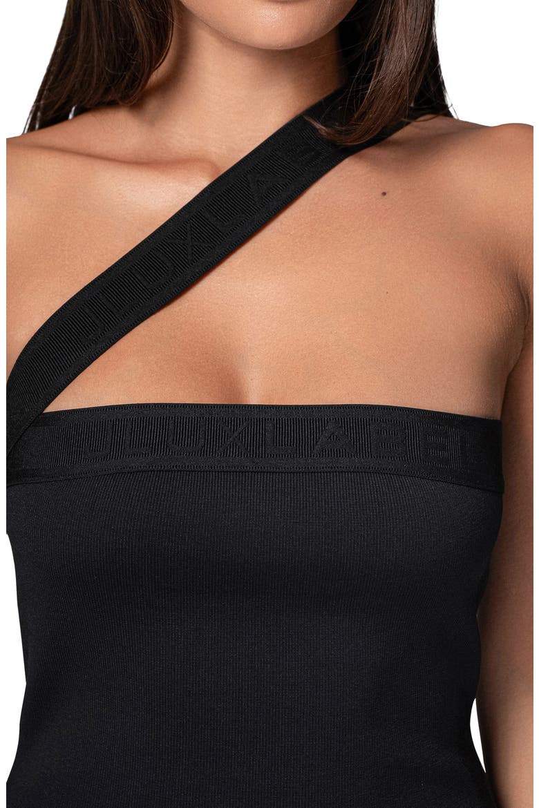Ivone One-Shoulder Knit Maxi Dress, Alternate, color, BLACK