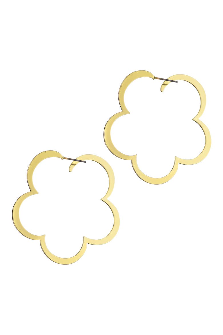 Set of 2 Assorted Hoop Earrings, Alternate, color, GOLD