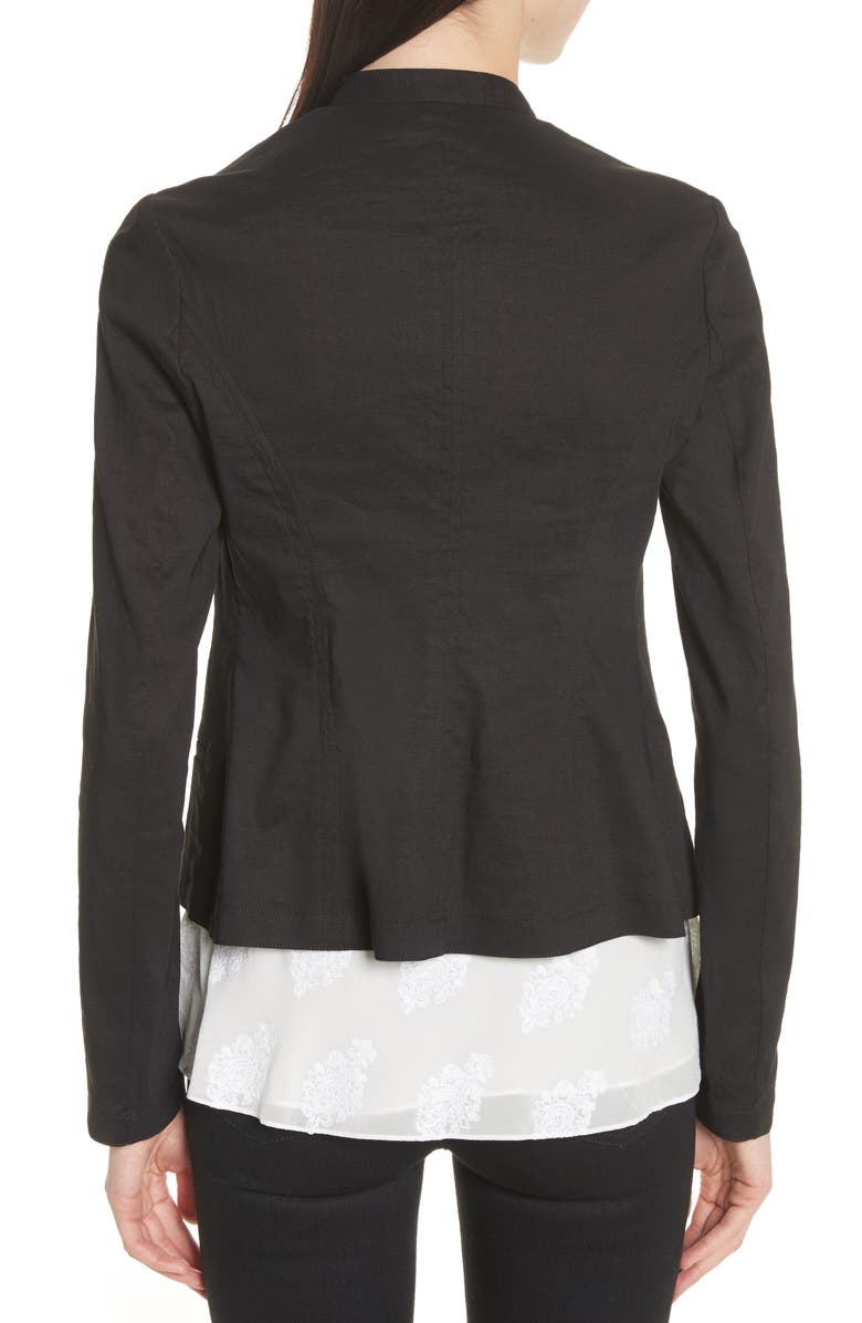 Theory Clean Linen Blend Blazer, Alternate, color, 