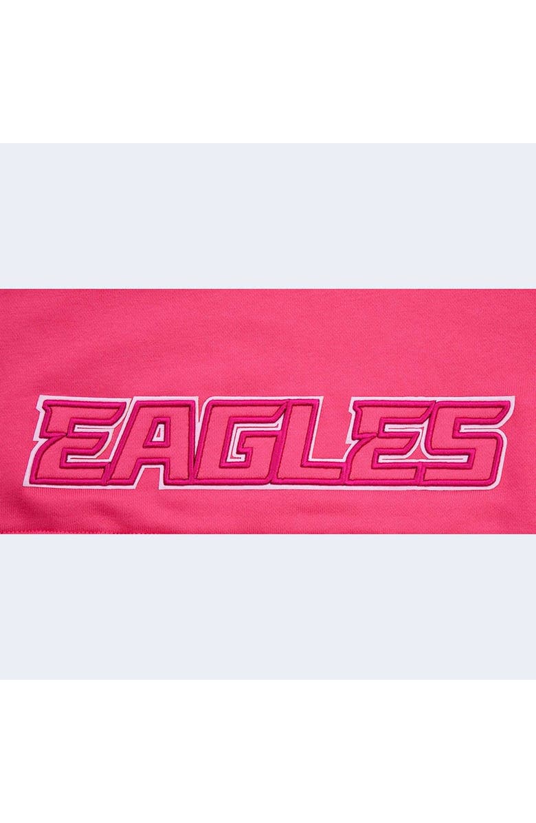 PRO STANDARD Women's Pro Standard Philadelphia Eagles Triple Pink Cropped Pullover Hoodie, Alternate, color, 