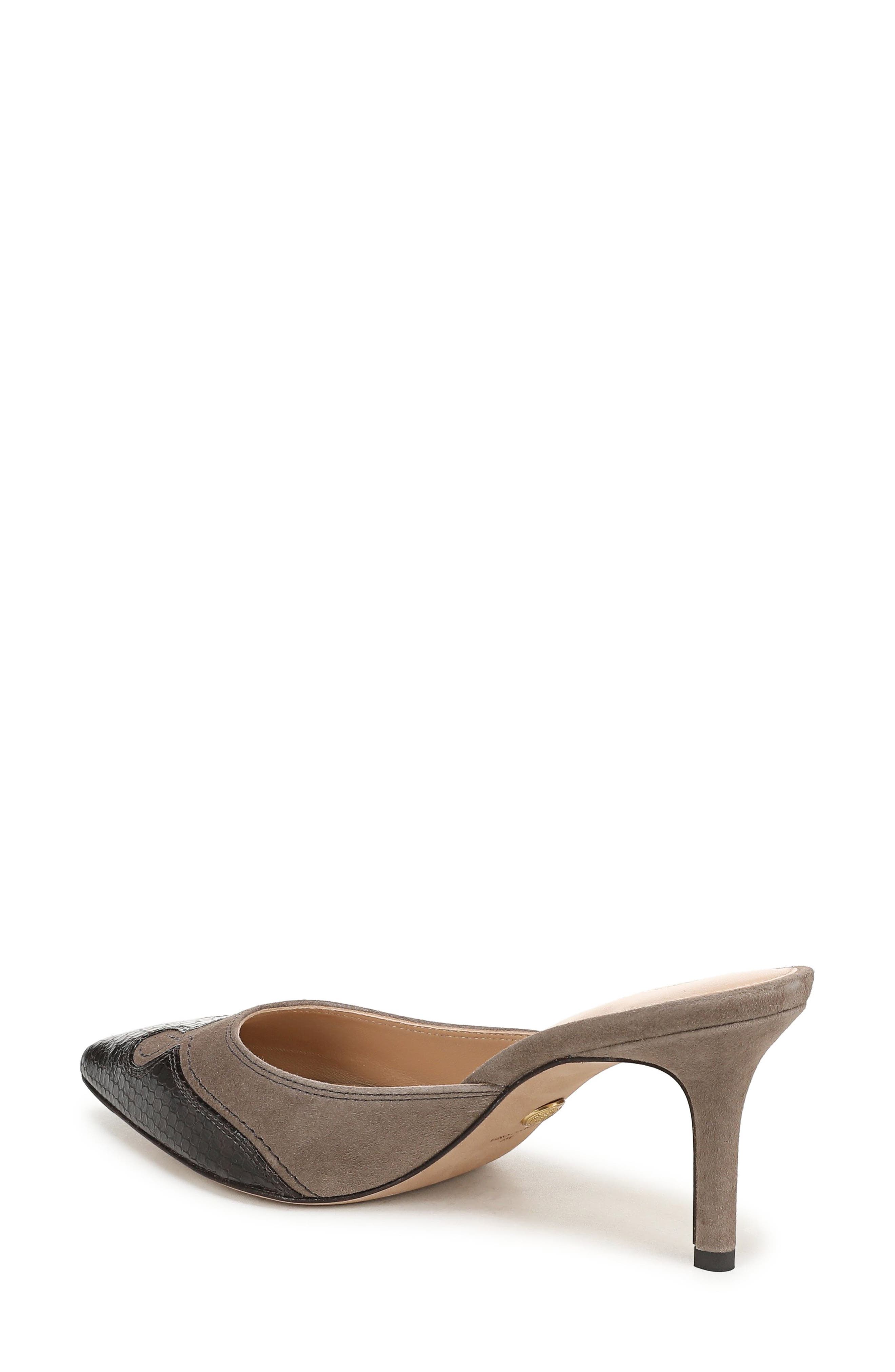 Lisa Pointed Toe Heeled Mule, Alternate, color, BARK/ ESPRESSO