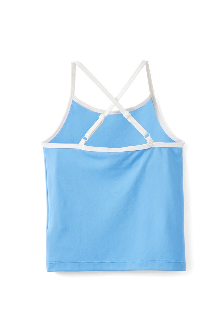 Kid's Soft Stretch Active Cross Back Tank, Alternate, color, Blue Bonnet