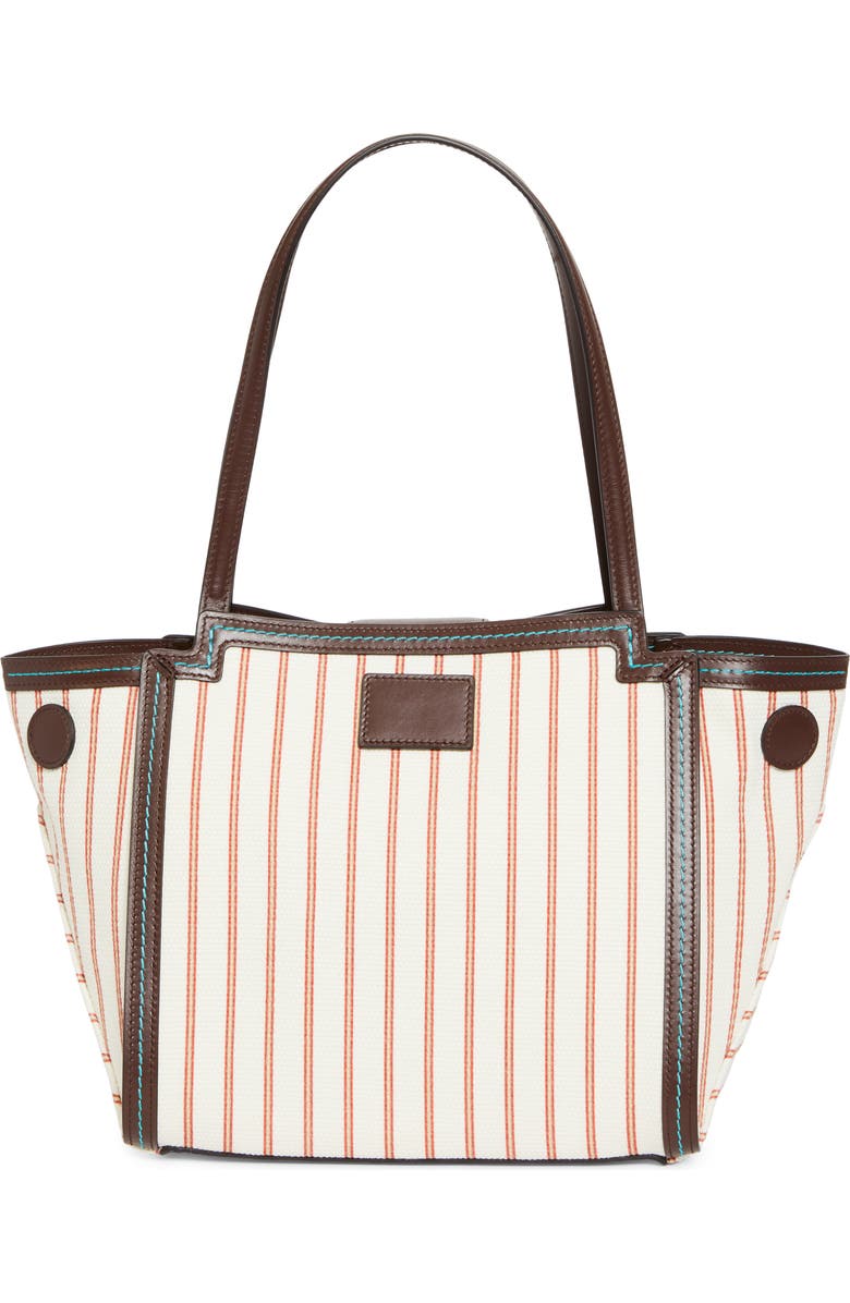 Marni Mini Riviera Stripe Tote, Main, color, White Comb