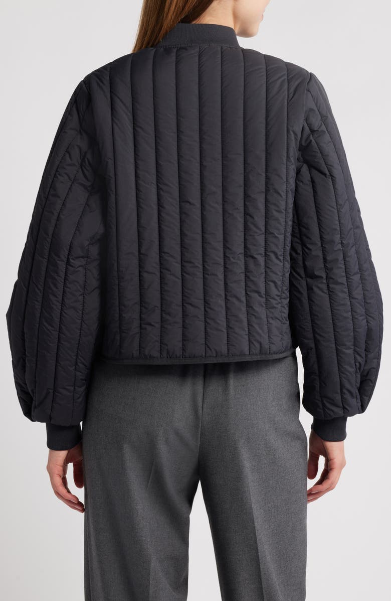 Banja Water Resistant Channel Quilted Bomber Jacket