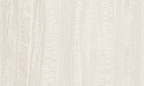Kensie Women's Bow Tie-front Striped-texture Cotton Minidress In White