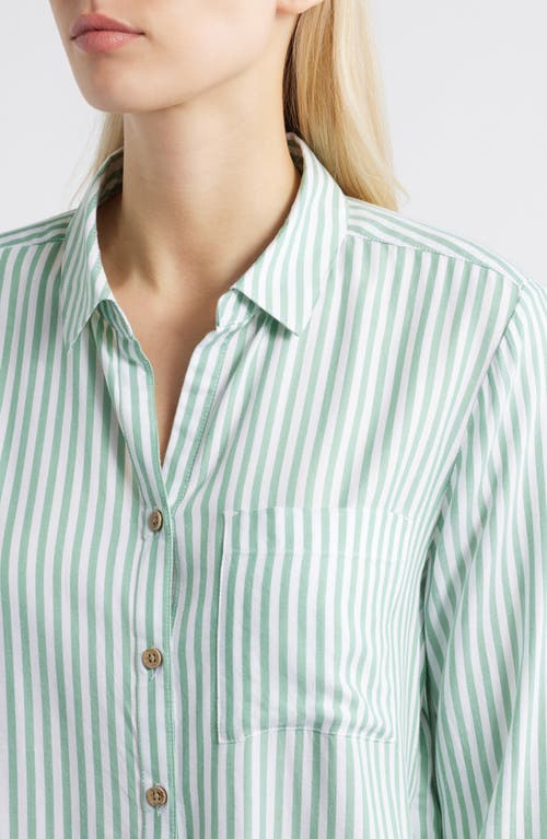 BEACHLUNCHLOUNGE BEACHLUNCHLOUNGE CANDACE STRIPE BUTTON-UP SHIRT