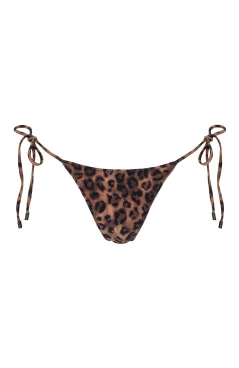 Le Triangle Tie Side Pattern Bikini Bottom