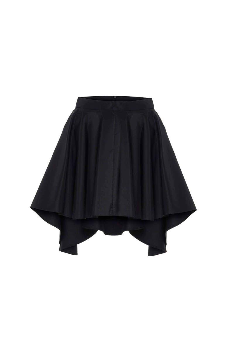 THEO The Label Theia Taffeta Hi-Low Skirt, Main, color, Black