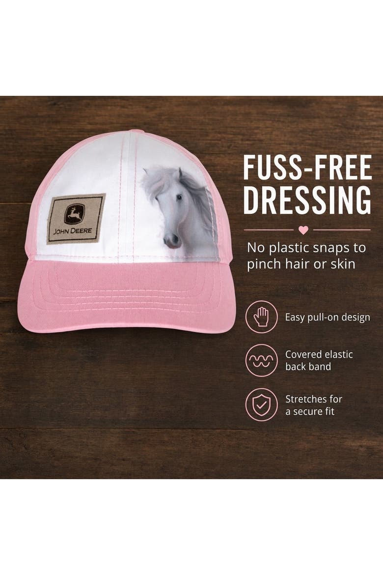 Baseball Cap, Alternate, color, Pink and White