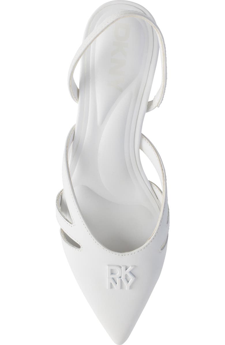 DKNY Verity Pointed Toe Slingback Flat, Alternate, color, Bright White