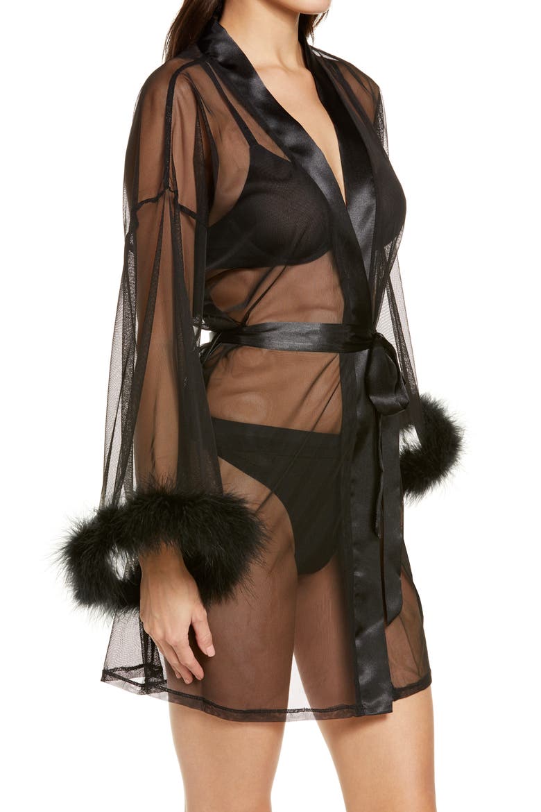 Magic Feather Trim Wrap, Alternate, color, BLACK